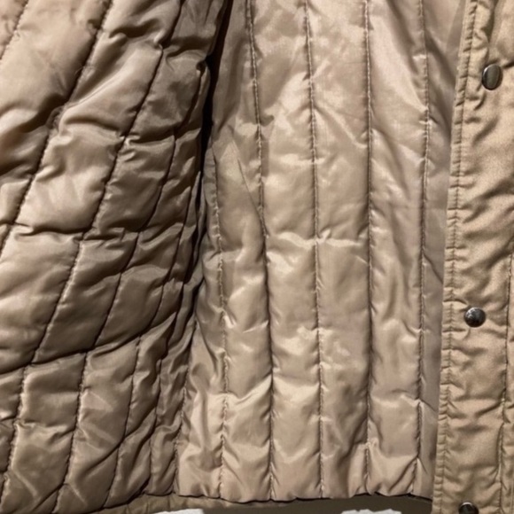 Vintage Brown Oversized utility coat with quilted inside & hood - Picture 9 of 15